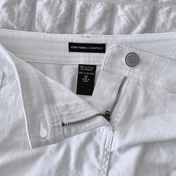 NY&Co White Denim Skirt - Picture 3 of 3